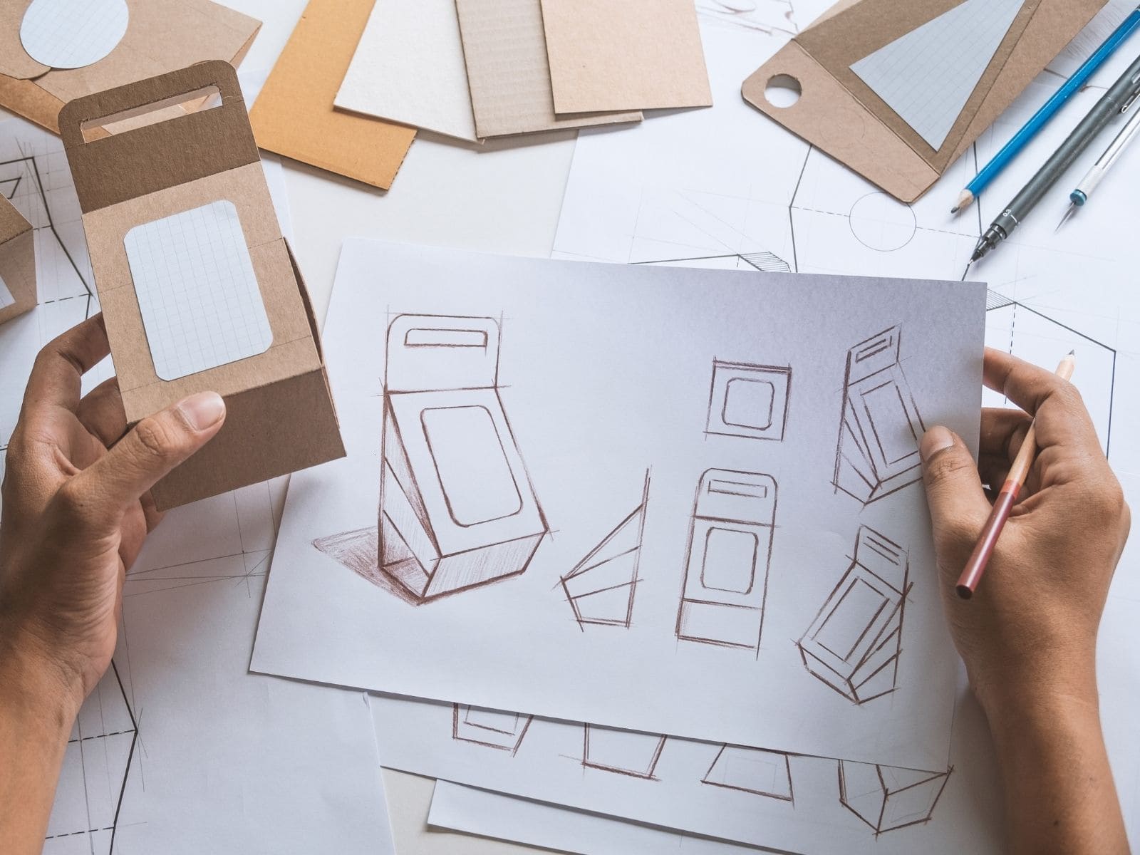 a person drafting a unique package, which can be protected as a registered design.